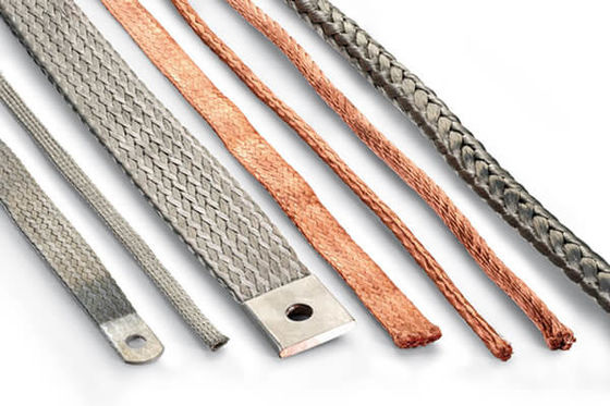 Flexible koperen gevlochten connector voor elektrische verbinding met een hoge geleidbaarheid