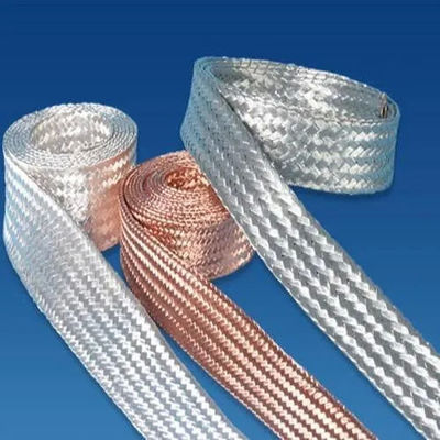 Tinnen geplatte flexibele koperen gevlochten connector Corrosiebestendigheid voor elektrische apparatuur