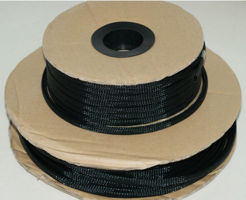 UL RoHS Zwart PET Uitbreidbaar Geflechte Sleeve Hoogtemperatuurweerstand