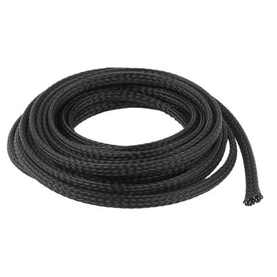 Uitbreidbare gevlochten pet zwarte kabel mouw ontvlambaarheid UL94 V2