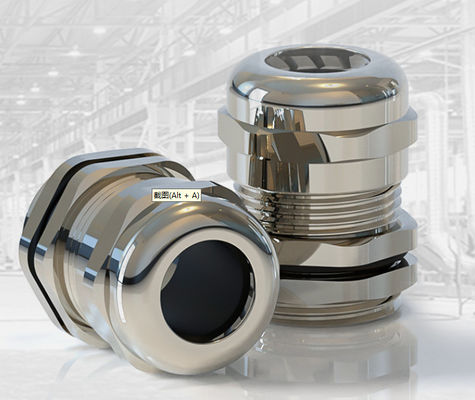 Nikkel bekleed koperen kabel klier IP68 waterdicht connector